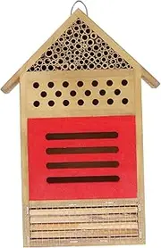BUTIFULSIC Honeybee Nest Insect Hotel Solitary House Ladybugs House Hanging Hotel Solitary Bee House Garden Shelter Garden Insect Habitat Bee Hive House Nesting House Wooden