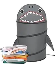 Plush Doll Storage Bucket,Shark Design Large Kids Plushies Toy Display Bucket | Toy Storage Bins Basket Container, Playroom Organizers For Boys, Girls, Nursery, Playroom
