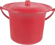 EXAOMBLE Portable Red Spittoon Durable Practical Potty for Weddings Sturdy Urine Container Convenient Pee Pot Lightweight and Reusable for Events