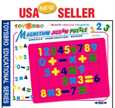 Number Addition Subtraction Shapes Magnetic Foam Learn Gift Puzzle Toys EC