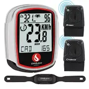 Wireless Bike Computer with Cadence Speed Sensor Heart Rate Monitor 38Functio...
