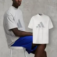 在飛比找森森購物網優惠-adidas 短袖 Basketball Tee 男款 象牙