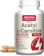 Jarrow Formulas Acetyl L-Carnitine 500 mg, Supports Antioxidant Protection for the Brain, 120 Caps