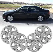 OPKOURE 17" Hubcaps Wheel Covers for 2010-2012 Ford Fusion, ABS Hubcap Replacement for 10-12 Fusion Set of 4, 17 inch Sliver