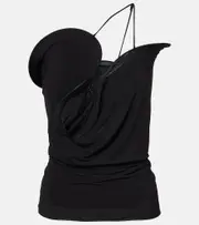 [Christopher Esber] Christopher Esber Wave Coil jersey top AU 12 black