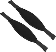 F Fityle Set of 2 Padded Neoprene Diving Mask Strap Dive Glasses Hair Band Black