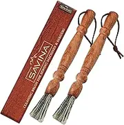 Savina Set 2 Cleaning Brush for Sewing Machine & Sergers - Sewing Tool, Wooden Lint Brush with a Built-in Hanging Strap. Brushing Lint Out of Sewing Machines.