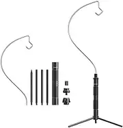 Lightweight Aluminum Alloy Light Holder Detachable Lamp Stand Portable Easy to Build Lamp Holder with Tripod Multifunctional Lamp Camera Rack Camping Accessories