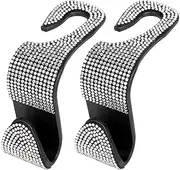 Car Interior Universal Car Seat Back Hook Headrest Hanger Car Bag Pouch Clothes Hanging Hooks Duarable Fastener Clip Car Interior Trim(C 2pcs)