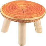 Wooden Stool for Kids Short Step Stool Non Feet Cartoon Design Kids Seat Indoor Multi-use Stool