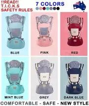 BABY CARRIER WITH HIP SEAT ERGONOMIC WRAP SLING WAIST STOOL BACKPACK ADJUSTABLE