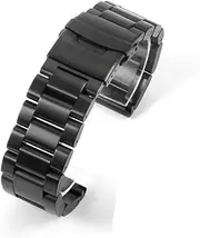 [MZBZUTEDEE] Double Press Buckle Accessories Fit For Panerai Fit For Diesel Fit For Luminox Solid Thickened Steel Black Men's Replace Watch Strap 24 22 26mm
