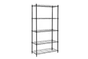 5 Tier Plant Stand Metal Corner Shelf Flower Pot Shelving Unit Bookshelf Tall Storage Display Rack Garden Planter Holder Organizer Heavy Duty Black