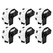6Rolls 1000 Round White Paper Label 24mm DK-1218 for Brother QL-1050N