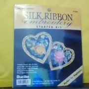 Bucilla Silk Ribbon Embroidery Kit 41834 Carnation & Rose for Beginners NEW