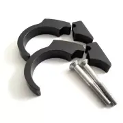Handlebar Clip Kit for motogadget motoscope mini, 1" Black - Cafe Bobber Custom