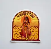 TRESTLES SURFING SURFER VINYL DYE CUT STICKER DECALS 3"x 2.75" California surf