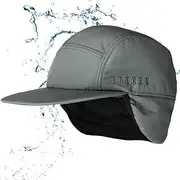 [EDTREK] Waterproof Winter Camping Hat with Ear Flap - Orange with Reflective Tape for Safety - Adjustable Webbing