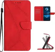Cover Compatible with Samsung Galaxy A25 5G,Compatible with Samsung Galaxy A25 SM-A256E Flip Stand Wallet Card Slot Phone Case Red