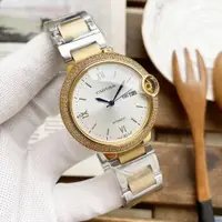 在飛比找蝦皮購物優惠-卡地亞三針雙日曆設計自動機械機芯 42 毫米男士手錶。