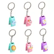 6x/Set Small Keychain Stapler Lovely Animal Binding Machines Keychain for School