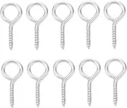 NAMOARLY 10pcs Heavy Duty Eye Screws for Wood Anti Rust Eye Bolts for Secure Indoor and Outdoor Use