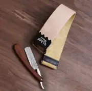 PRO STRAIGHT CUT THROAT WETSHAVING RAZOR LEATHER STROP STRAP BELT FOR SHARPENIN