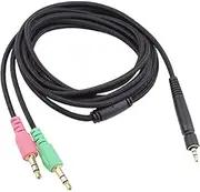 Adhiper Replacement GSP 600 Audio Cable Auxiliary Cable is Compatible with Sennheiser Game ONE/Game Zero/PC 373D / GSP 350 / GSP 500 / GSP 600 Gaming Headset (PC Version)