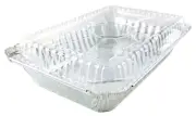Handi-Foil 2 lb. Oblong Aluminum Take-Out Container Pan w/Plastic Dome Lid 25/PK