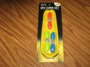 GOURMET CLUB 6PC CORN SET 3 CORN HOLDERS 3 CORN TRAYS NEW