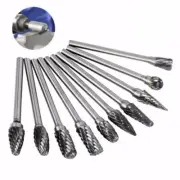 10x Tungsten Head Carbide Burrs For Rotary Drill Grinder Carving Bits Parts AU