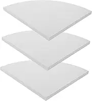 ETHZZLE 3pcs White Corner Shelf Wall Mounted Storage for Bathroom Kitchen Wardrobe Space Saving Organizer for Living Areas
