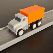 Orange Box Container Truck NEW Road To Gold Driven Battat Pocket Micro Toy Car