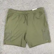 Gilly Hicks Shorts Adult Mens XL / 7" Green Cargo Athleisure Pull On Gym Pockets