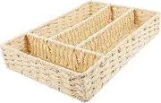 STOBAZA Grid Design Storage Basket Small Box Bin for Coffee Table Bathroom Decor and Office Organizing