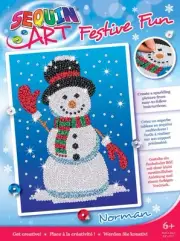 Sequin Art Red Norman The Snowman, Sparkling Arts and Crafts Kit; Creative Cr...