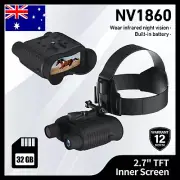 Head Mount Night Vision Goggles 850nm IR Hunting Binoculars HD Digital Video PVR
