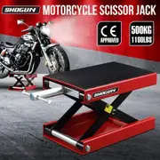 Motorcycle Lift Stand Motorbike Scissor Lifting Jack Hoist ATV Dirtbike Work Platform Repair Bench 500kg Heavy Duty Steel