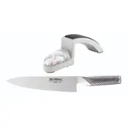 Global Classic 20cm Cooks Knife & Minosharp Set - Robins Kitchen