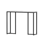 Console Hallway Entry Table Marble Effect Tabletop White