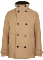 Alpha Tauri Orata Double-breasted Woven Coat - Camel - XL XL
