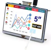 5 Inch Touchscreen TFT LCD Display Monitor, 800X480 HD Resolution Resistive Scre