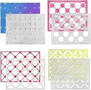 AFUNTA 4 PCS Rectangular Die Cuts for Card Making, Openwork Lace Card Making Supplies, 3D Background Metal Cutting Dies for DIY Scrapbooking Album Card Decor