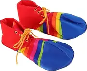 [CONGARTENO] 1 Pair Performance Clown Shoes Men Apparel Halloween Costume Shoes Clown Performance Footwear Unisex Costume Accessories Unisex Holiday Footwear Pu Leather