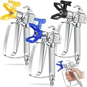 [Threlaco] 3 Sets 3600PSI Airless Paint Spray Gun with 513/515/519 Tip Swivel Joint High Pressure Airless Paint Sprayer Gun for Pump Sprayer Parts Accessories