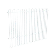 ProtectorAl 2400 x 1800mm Pearl White Aluminium Loop Top Pool Fence Panel With Mid Rail