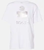 [Marant Etoile] Marant Etoile Zewel printed linen T-shirt AU 16 white