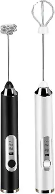 Electric Milk Frother Handheld – USB Rechargeable Foam Maker with Whisk & Fro...
