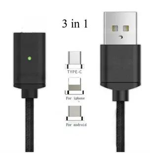 magnetic braided usb cable iphone charge data sync type c