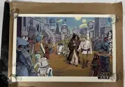 Mondo Star Wars We Must Be Cautious Blue Sky Variant Poster by Mike Sutfin